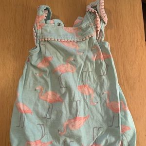 Girls flamingo romper
